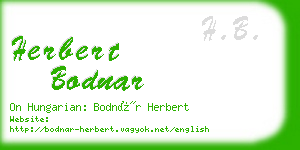 herbert bodnar business card